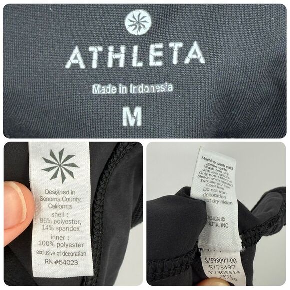 Athleta Ready Set Go Mid Rise Running Activewear Shorts in Black | Medium - Picture 8 of 8